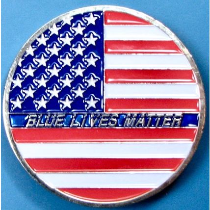 Blue Lives Matter. Challenge Coin. 2". 38b.