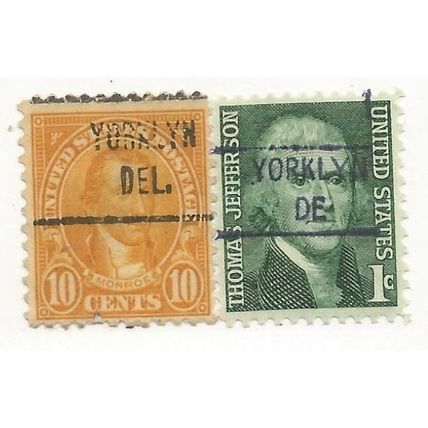 PRECANCEL-T&T DEL, YORKLYN 721 & 841