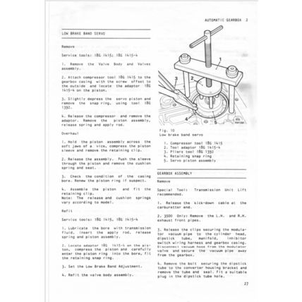Rover GM180 Auto Gearbox Repair Manual Supplement 1983 AKM3616/6 PDF
