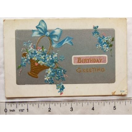 vintage postcard Birthday Greetings ref.3