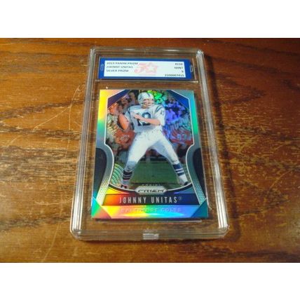 20191 Panini Prizm, Graded Mint 9, JOHNNY UNITAS, HOF, Silver Prizm