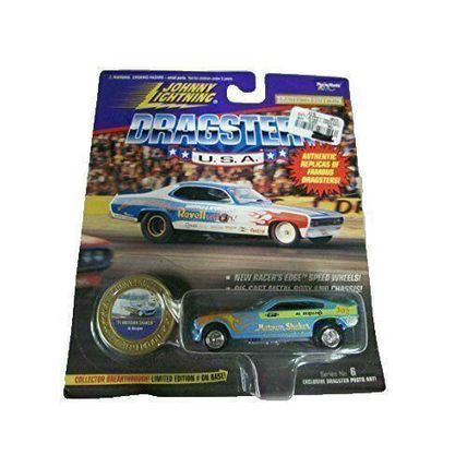 Johnny Lightning Dragsters '71 Motown Shaker by Al Bergler Blue w/flames Series