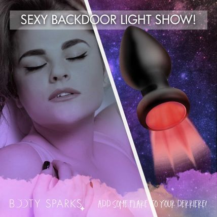 7X Light Up Rechargeable Anal Plug Medium Butt Ass Play Remote Control Vibrator