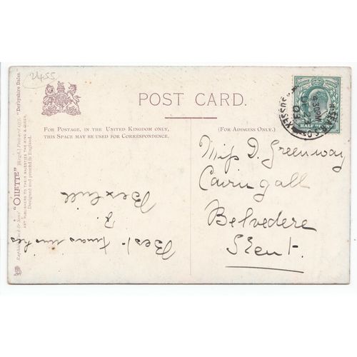 Lion's Face Rock Dovedale Artist Signed Jotter 1903 Oilette Art Postcard