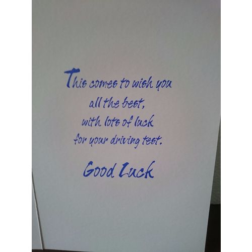 Good luck for your driving test - 02