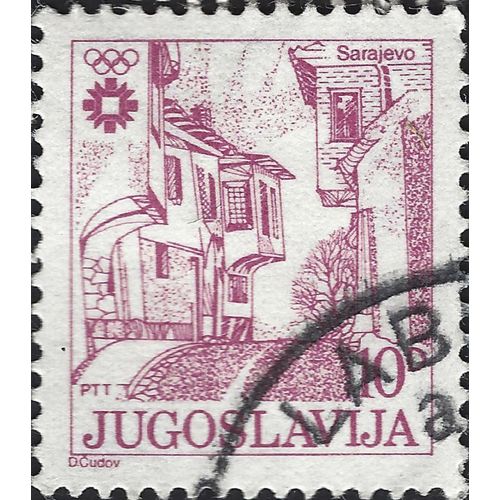 YUGOSLAVIA, Old Market Sarajevo, violet 1985, 10D, #3