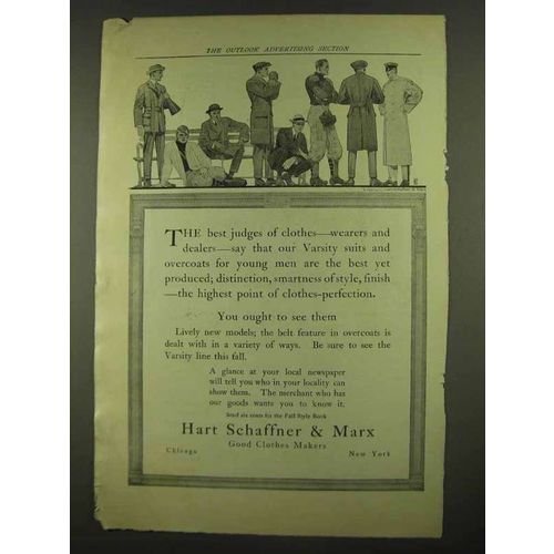 1912 Hart Schaffner & Marx Clothing Ad - Best Judges