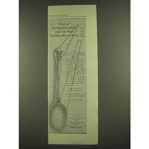 1912 Holmes & Edwards Sterling Inlaid Silverware Ad