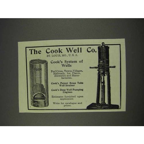 1910 The Cook Well Co. Ad