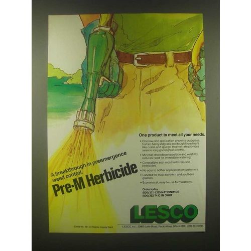 1985 Lesco Pre-M Herbicide Ad - A Breakthrough