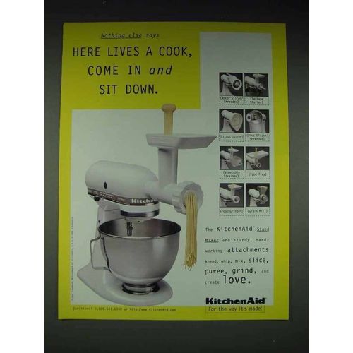 1996 KitchenAid Stand Mixer Ad - Here Lives a Cook