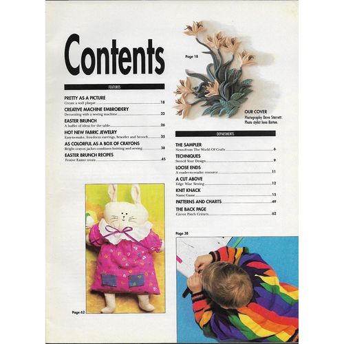 Crafts Plus Canada’s Craft and Needlework Magazine March 1993 Easter Knit & Sew