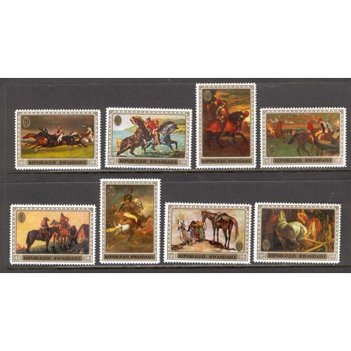 Rwanda 1970 Art Paintings - Horses MNH