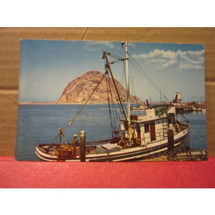 MORRO ROCK AND MORRO BAY, the CALIFORNIA COAST, USA unused postcard =