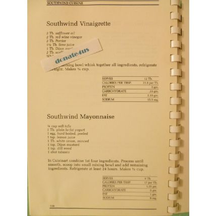 RARE SOUTHWIND HEALTH RESORT DIETETIC GOURMET RECIPES PRIVATE PRESS COOKBOOK