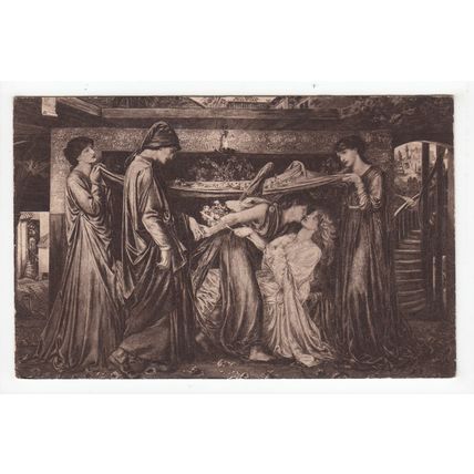 Dante's Dream D G Rossetti Art Postcard Woodbury Series 254