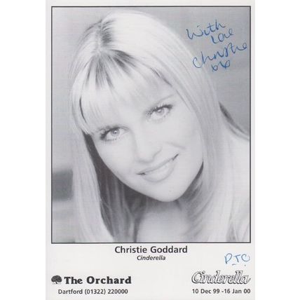 Christie Goddard of Shane Richie Cinderella Adult Pantomime Hand Signed Photo