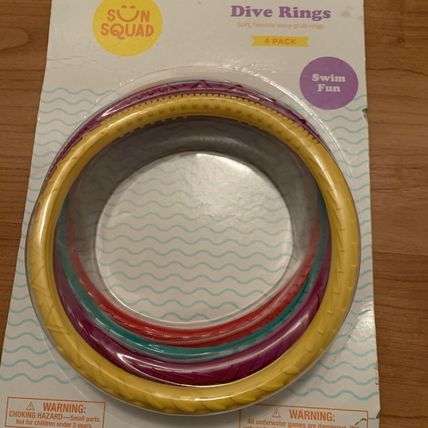 4-Piece Sun Squad Splash Bomb Dizzy Dive Rings Swim Toy Beach Pool