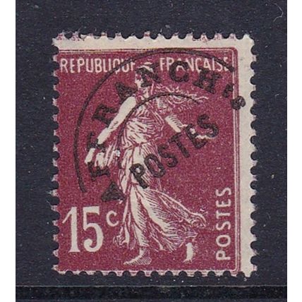 FRANCE 1920 15c SOWER PRE-CANCELLED SG414