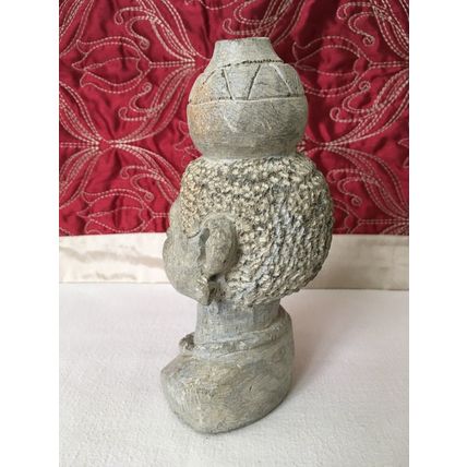 African Art Shona Hand Carved Female Bust From Zimbabwe 7 3/4” Inches 1.7 kilos