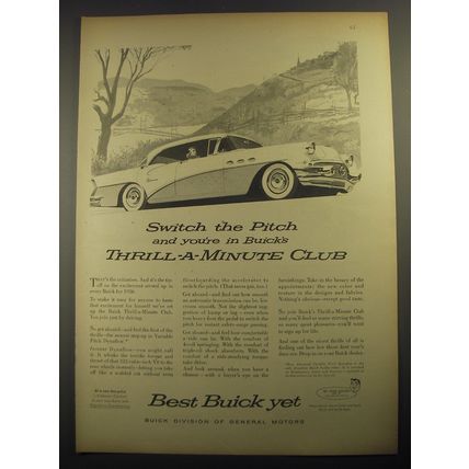 1956 Buick Cars Ad - Switch the pitch and you're in Buick's thrill-a-minute club