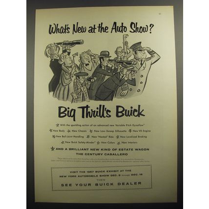 1956 Buick Cars Ad - What's new at the Auto Show?