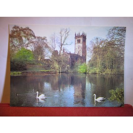 St. JAMES PARISH CHURCH, GAWSWORTH, Cheshire unused postcard #