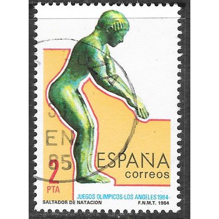 SPAIN 1984 OLYMPIC GAMES LOS ANGELES SWIMMING DIVING GREEK ANCIENT STATUE USED