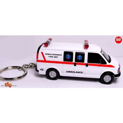 VERY RARE KEYCHAIN GMC AMBULANCE RESCUE GAZA/ISRAEL CUSTOM Ltd NICEGIFT