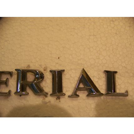 1964 1965 CHRYSLER IMPERIAL TRUNK LID EMBLEMS OEM SET