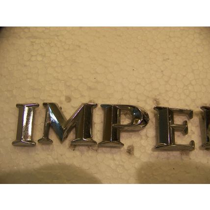 1964 1965 CHRYSLER IMPERIAL TRUNK LID EMBLEMS OEM SET