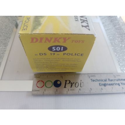 Dinky No501 DS 19 Police - Replica / Repro Box