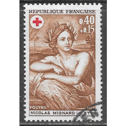 FRANCE 1969 RED CROSS CHARITY GANDON MIGNARD ARTIST ART SUMMER HARVEST USED