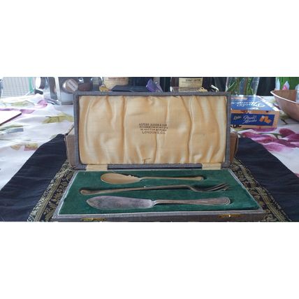 Antique Vintage CUTLERY 1922 In Original Box -Alfred Roden and Son SILVERSMITHS!