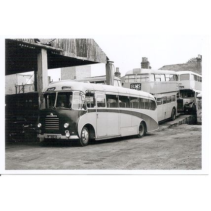 Black & White Photo of Elms Transport of Kenton - LAD 193 ex. Perrett & Sons