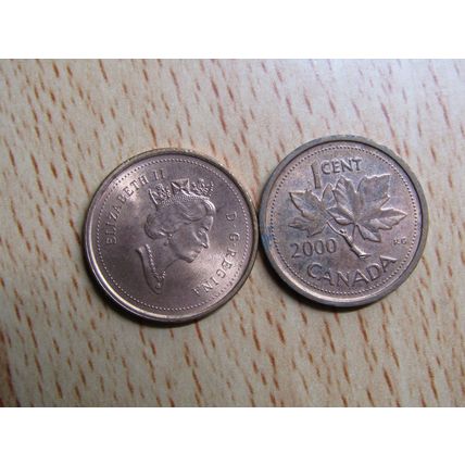 2000 Queen Elizabeth 1 Cent Canada Coin