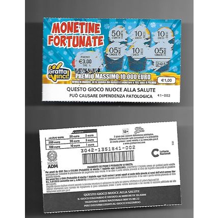 Gratta e Vinci - Monetine Fortunate - Lotto 3042