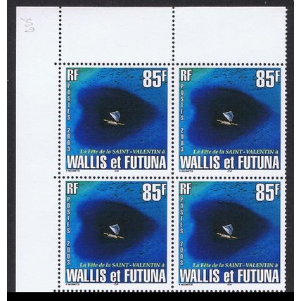 Wallis and Futuna St Valentine's Day Top Block of 4 2003 MNH SG#818 Sc#564