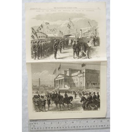 1865 engravings Visit of the Prince & Princess of Wales to Liverpool