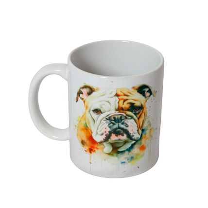 Bulldog - Printed Ceramic 11oz Mug -Free Personalisation Available