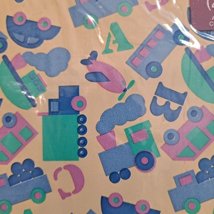 Vintage Lot 5 New American Greetings BABY Shower WRAPPING PAPER Gift Wrap