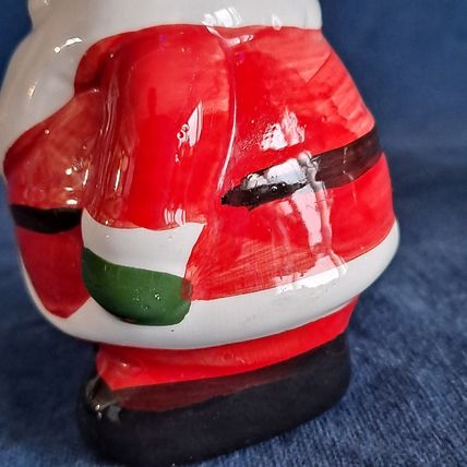 SANTA & SNOWMAN SALT & PEPPER SHAKERS Set Christmas Holiday Ceramic