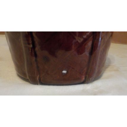 Vintage Brown Glazed Flower Pot Holder by Churchill, England
