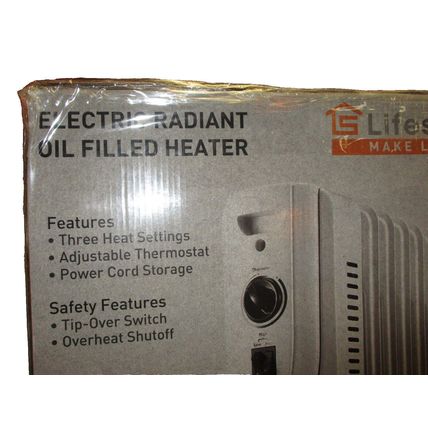 LifeSmart 1500W Digital Oil Filled Radiator 3Heat Settings Up To 1500W on High