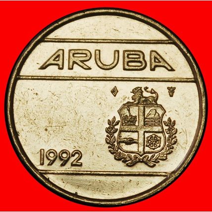 Ⰶ NETHERLANDS (1986-2023): ARUBA ★ 25 CENTS 1992! BEATRIX ★LOW START★NO RESERVE