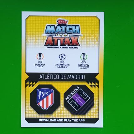Topps Match Attax Champions League 22/23 No. 163 Koke Captain Crystal Parallel