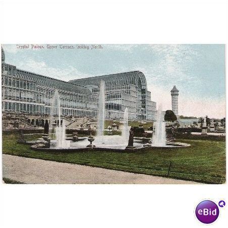 London - Crystal Palace Upper Terrace c1910 postcard