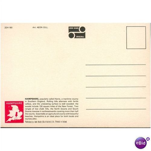 GB Postcard - Hampshire - 3 (unused)