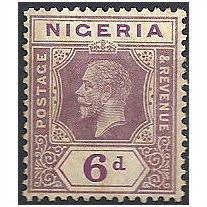 Nigeria 1923 SG25 6d Dull Purple & Bright Purple Mounted Mint ..