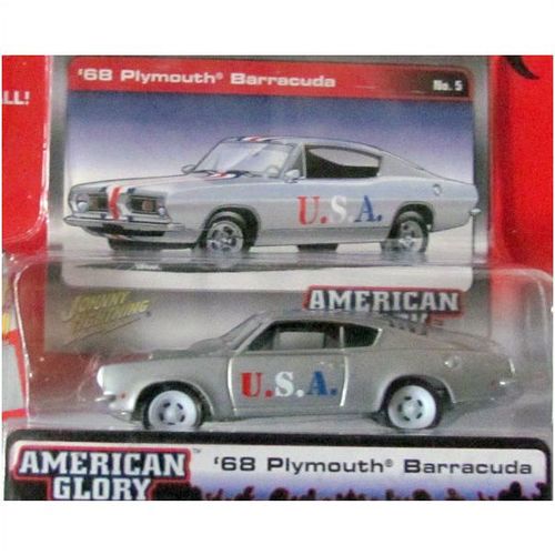 Johnny Lightning 1968 PLYMOUTH BARRACUDA WHITE LIGHTNING - U.S.A. American Glory